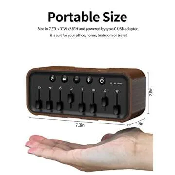 SERENLUX White Noise Sound Machine with Customizable DIY Sound Mixer, Sleep Timer, Adjustable Volume, Built-in Soothing Night Sounds, Natural Sound Therapy for Adults Kids Baby Sleeping Meditation