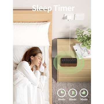 SERENLUX White Noise Sound Machine with Customizable DIY Sound Mixer, Sleep Timer, Adjustable Volume, Built-in Soothing Night Sounds, Natural Sound Therapy for Adults Kids Baby Sleeping Meditation