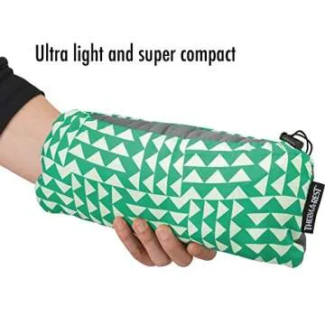 Therm-a-Rest Compressible Travel Pillow for Camping, Backpacking, Airplanes and Road Trips, Denim, Large - 16 x 23 Inches