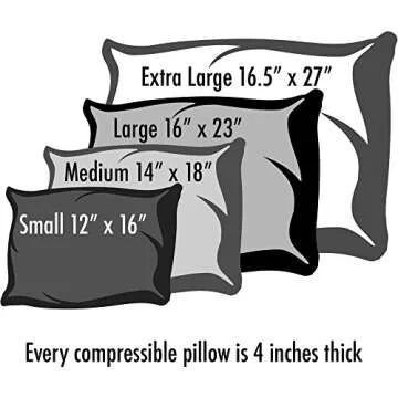 Therm-a-Rest Compressible Travel Pillow for Camping, Backpacking, Airplanes and Road Trips, Denim, Large - 16 x 23 Inches