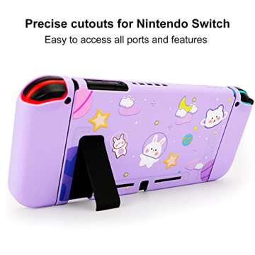 Tscope Cute Protective Cover for Nintendo Switch, Dockable Soft Shell Shockproof Case Joy Con Skin w...