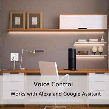 Amysen Smart Plug ,Compatible with Alexa Only ,Smart Outlet Bluetooth Mesh,Simple Setup with One Voice Command , Remote Control and Voice Control, ETL & FCC Certified, 4 Pack New (4 Pack)