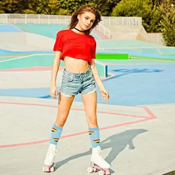 Junely Rainbow Compression Socks for Women Comfort and Support