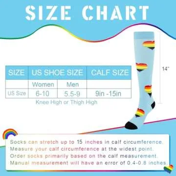 Junely Rainbow Compression Socks for Women Comfort and Support