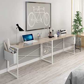 JSB 39.4" Folding Desk for Small Spaces with Storage