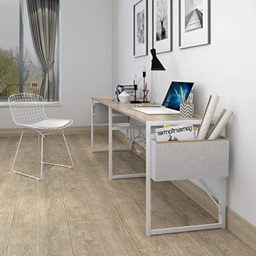 JSB 39.4" Folding Desk for Small Spaces with Storage