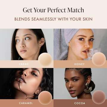 Bare Babe Reusable Silicone Nipple Covers - Waterproof, Nude, 4 Shades - Sticky Breast Stickers for Strapless Dress