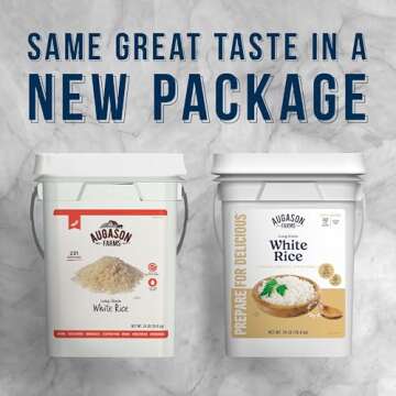 Augason Farms Long Grain White Rice Pail - 231 Servings