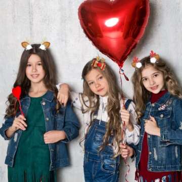 NBjiuyin 8Pcs Christmas Hair Clips Cute Decorative Christmas Hair Accessories Antlers Headdress Hairpin Christmas Tree Hat Hair Bows for Girls Women Kids Gifts