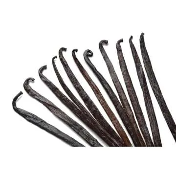 12 Large Vanilla Beans For Making Vanilla Extract Grade A - NON-GMO Planifolia Vanilla Beans Bulk, 6-8 Inches Vanilla Beans For Making Vanilla Extract Grade A+