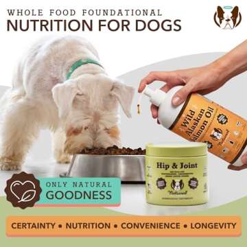 Natural Dog Company Hip & Joint Chews, Chicken Liver & Turmeric Flavor, with Glucosamine Chondroitin for Dogs, Maintains Bone and Joint Health, Supplements for Seniors and Puppies, 90 Count