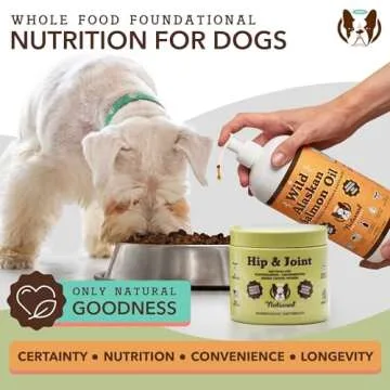 Natural Dog Company Hip & Joint Chews, Chicken Liver & Turmeric Flavor, with Glucosamine Chondroitin for Dogs, Maintains Bone and Joint Health, Supplements for Seniors and Puppies, 90 Count