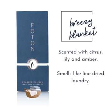 Foton Pearled Candle 18 Oz: Fresh Scented Eco-Friendly Luxury