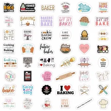 BulbaCraft 100Pcs Baking Stickers for Creative Decor