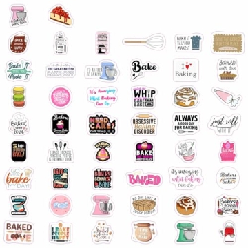 BulbaCraft 100Pcs Baking Stickers for Creative Decor