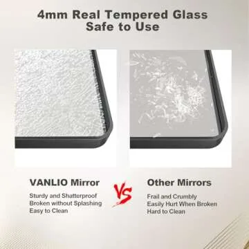Elegant VANLIO Black Bathroom Mirror for Stylish Spaces