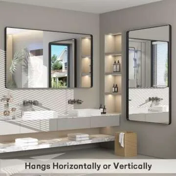 Elegant VANLIO Black Bathroom Mirror for Stylish Spaces
