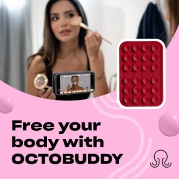 OCTOBUDDY Silicone Suction Phone Mount for Videos and Selfies