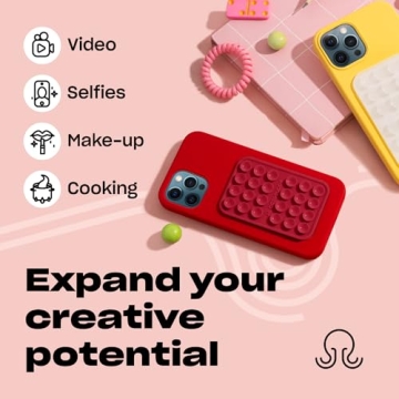 OCTOBUDDY Silicone Suction Phone Mount for Videos and Selfies