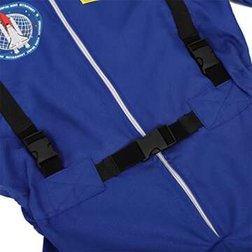 frawirshau Astronaut Costume Adult Women Blue Space Suit Blue Astronaut Costume Womens Space Suit Size S