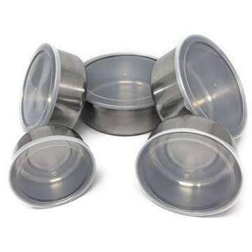 Small Lightweight Stainless Steel Food Storage Bowls