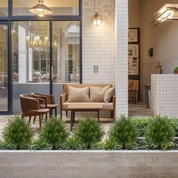 Buy UV Resistant 19'' Artificial Cedar Potted Bush Tree Online