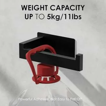 Auxmir Toilet Paper Holder Self Adhesive, Premium Thicken SUS304 Stainless Steel Rustproof Toilet Roll Holder No Drilling, Wall Mount Toilet Tissue Holder for Bathroom Kitchen Washroom RV, Matte Black