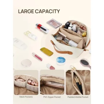 Telena Large Capacity Makeup Bag for Travel & Daily Use