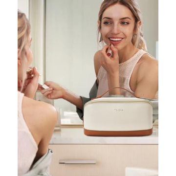 Telena Large Capacity Makeup Bag for Travel & Daily Use