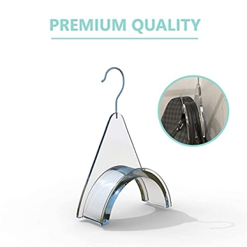 CLOSETLY Handbag Hangers, New Luxury Acrylic Purse and Bag Holder Hook, Closet Storage and Organization Display (Pack of 3)