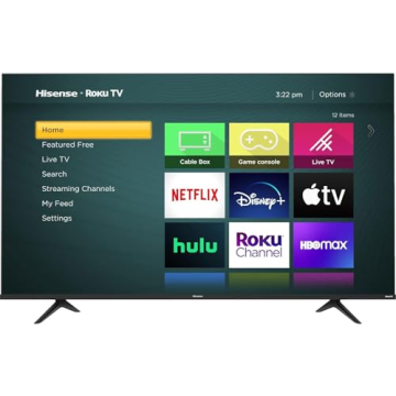 Hisense 85-Inch Class A6 Series 4K UHD Smart Roku TV (85A6NR, 2024 Model) - Dolby Vision HDR, DTS Studio Sound, Game Mode Plus, Alexa Compatibility, Black