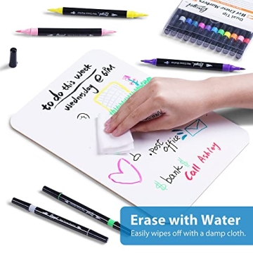 Lazgol Dual Tip Wet Erase Markers for Creative Tasks