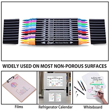 Lazgol Dual Tip Wet Erase Markers for Creative Tasks