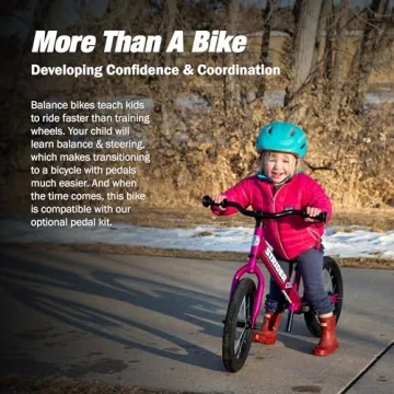 Strider 14x Balance Bike Funky Fuchsia for Kids 3-6 Years