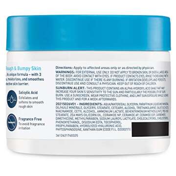 CeraVe Moisturizing Cream with Salicylic Acid | Exfoliating Body Cream with Lactic Acid, Hyaluronic ...