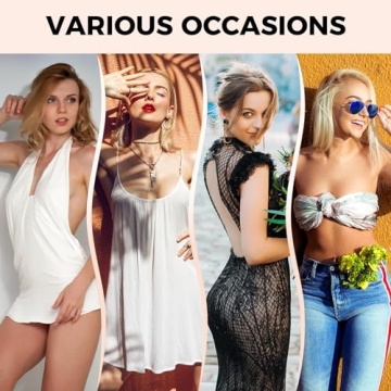 AURUZA Adhesive Bra - Strapless Silicone Push Up for Women