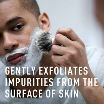 Bevel Luxury Shaving Brush - Vegan Hair Brush for Use With Safety Razor, Exfoliates Skin to Help Pre...