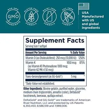 Designs for Health D-Evail 10K - 10,000 IU Vitamin D Supplement with Vitamin K (K1, K2 as MK-4) + GG - Bone, Cardiovascular + Immune Support - Improved Bioavailability Vitamin D3 (60 Softgels)