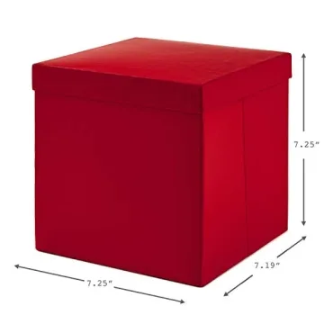 Medium Red Gift Box with Shredded Paper Fill