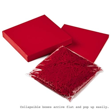 Medium Red Gift Box with Shredded Paper Fill