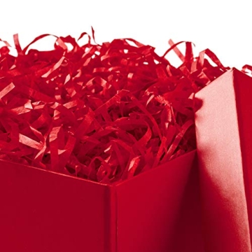 Medium Red Gift Box with Shredded Paper Fill