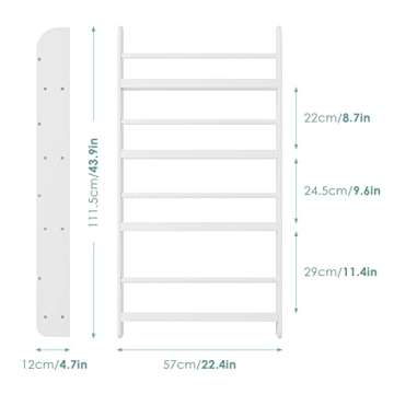 FOTOSOK Kids Bookshelf - Stylish Wall Mount Organizer