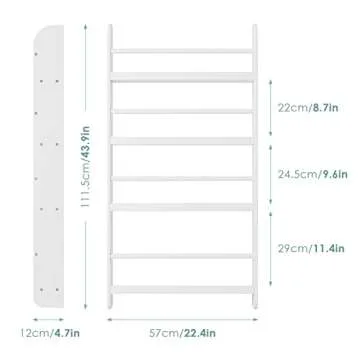 FOTOSOK Kids Bookshelf - Stylish Wall Mount Organizer