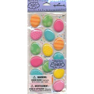 Hallmark Easter Egg Puffy Stickers for Creative Decorating Enthusiasts