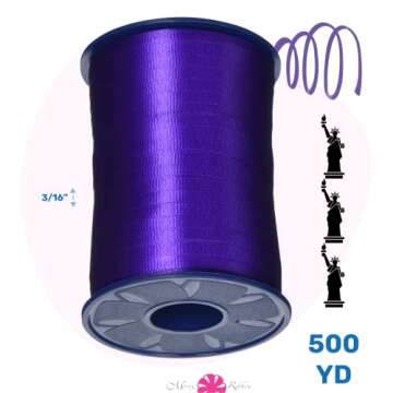 Morex Poly Crimped Curling Ribbon, 3/16-Inch by 500-Yard, Purple