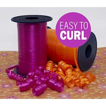 Morex Poly Crimped Curling Ribbon, 3/16-Inch by 500-Yard, Purple