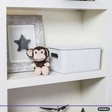 Stylish Stackable Storage Bins - Superio Ribbed Collection