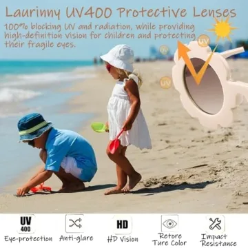 Laurinny Toddler Sunglasses Cute UV400 Protection Age 3-8