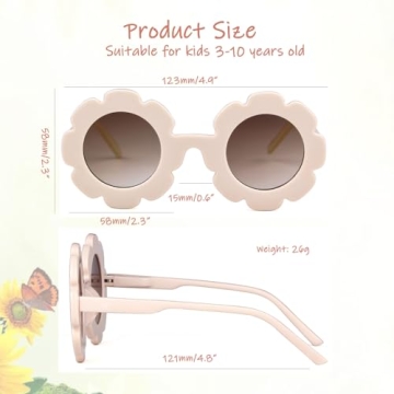 Laurinny Toddler Sunglasses Cute UV400 Protection Age 3-8