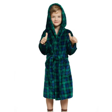 Fraprasty Boys Robe Hooded Soft Warm Bathrobe for Kids